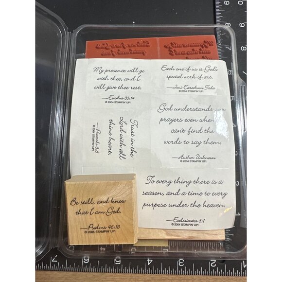 Stampin’ Up! Words of Wisdom Faith-Based Religious Quotes Wood Stamps - Picture 2 of 3